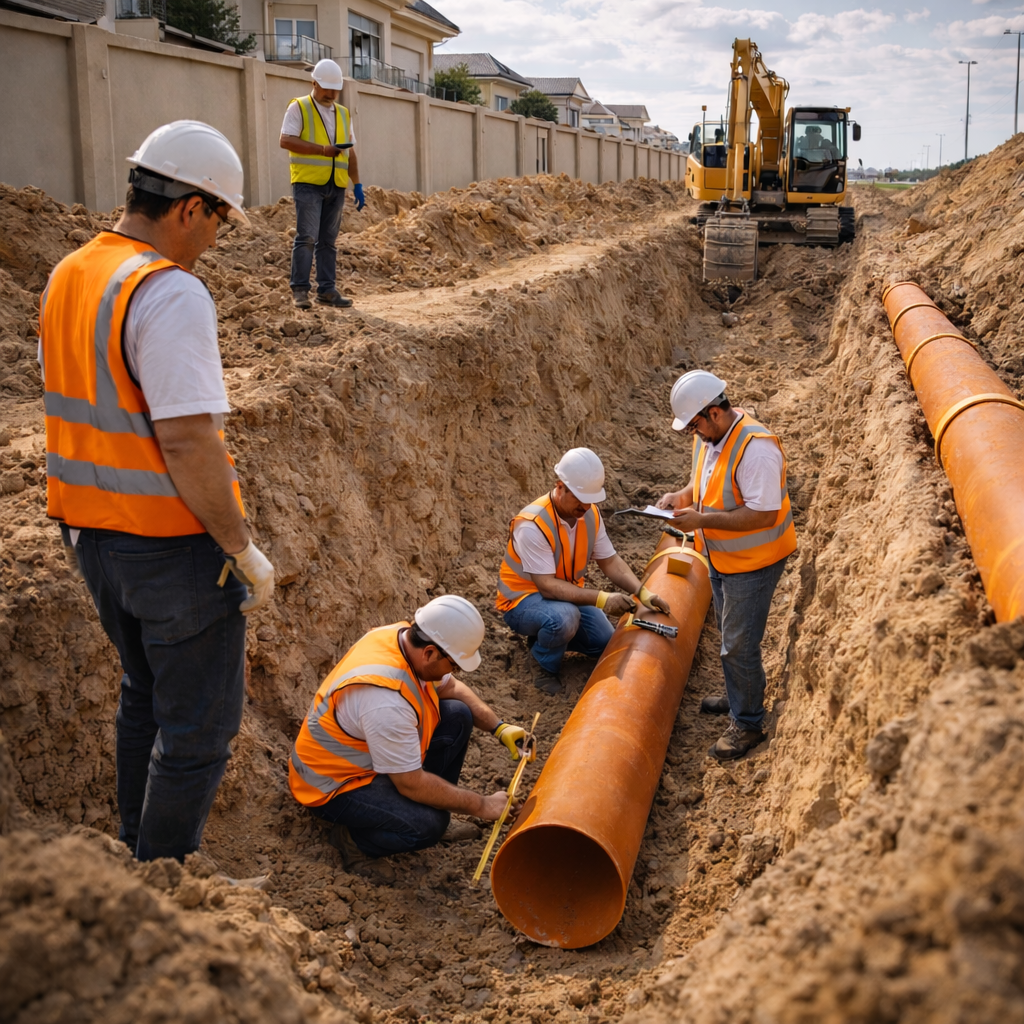 Construction of Al Berka Water Networks